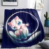 Mew Character Illustration Blanket, Soft Throw for Bedroom, Perfect Gift for Mew Fans.chl
