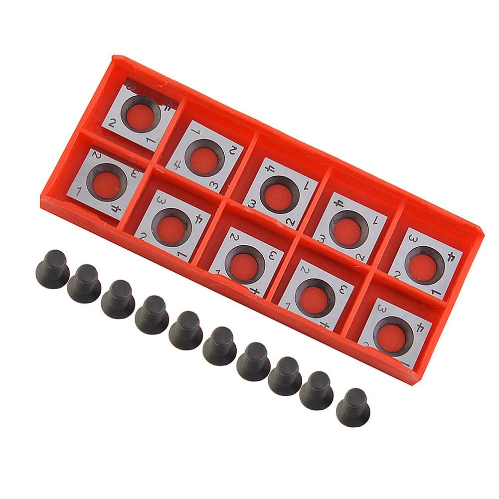 10pcs 14*14mm Carbide Inserts Cutters Square for Woodworking Spiral Planer Head