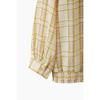 Benetton Smoking Hem Check Sheer Blouse Babl96631