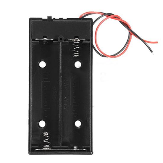 DC Holder Storage ON/OFF Switch Wire Box Case Leads for 3.7V 2 x