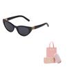 MIU MIU Vertical Logo Acetate Cat Eye Sunglasses Women Sunglasses Black SMUA04_E16K_FE08Z_C_054