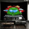 Among Us Custom Name Wall Tapestry Aesthetic Wall Hanging Printed Fabric Blanket Decorative Tapestries for Bedroom Living Room Home Decor