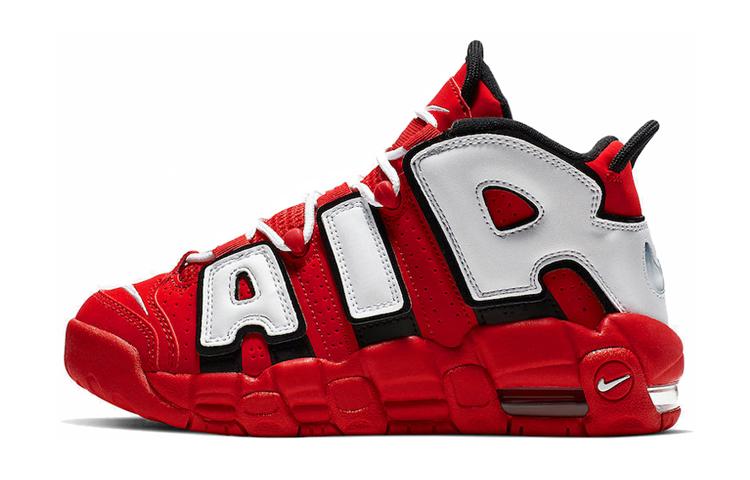 Nike Air More Uptempo University Red Black White GS CD9402-600 36