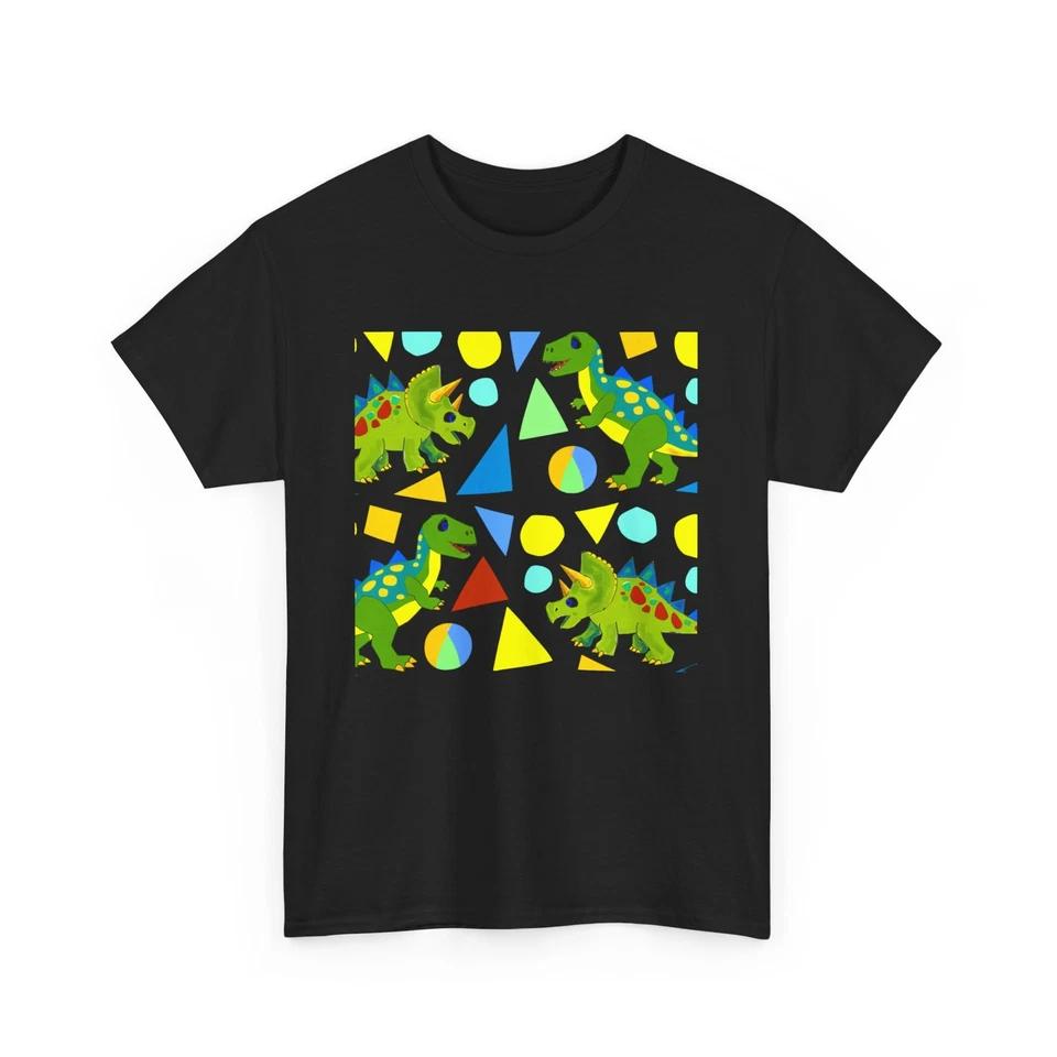 Unisex Adult T Shirt Vintage Style Cartoon Dinosaur Pattern Fun Retro Graphic 3XL
