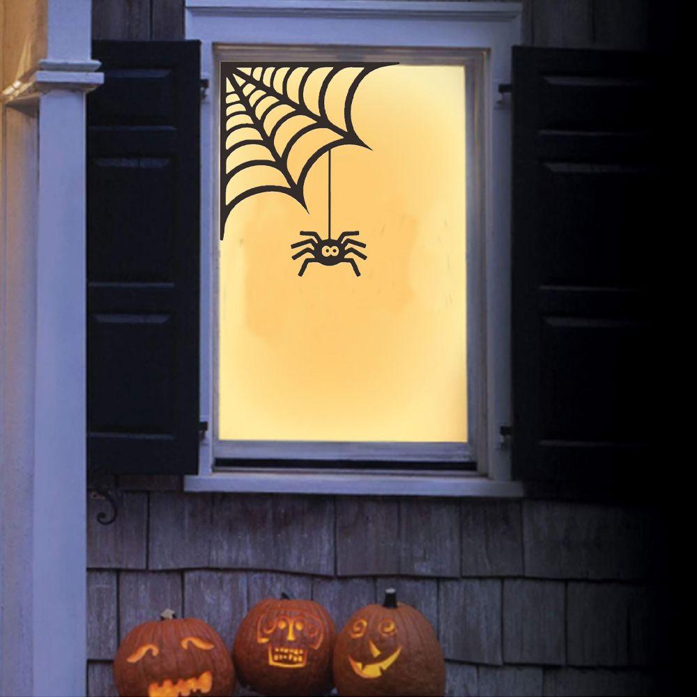 Black DIY Window On Wall Prank Halloween Decoration Decal Spider Sticker Wallpaper