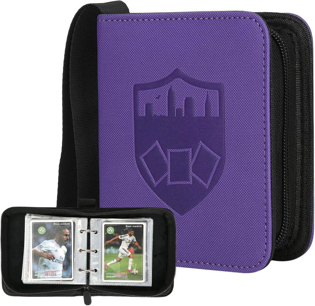 Carpeta de 9 bolsillos para cartas coleccionables, carpeta de cartas de primera calidad con cremallera, carpeta de colección de PU con 720 bolsillos de doble cara, álbum de coleccionistas, carpeta de cartas para MTG, TCG