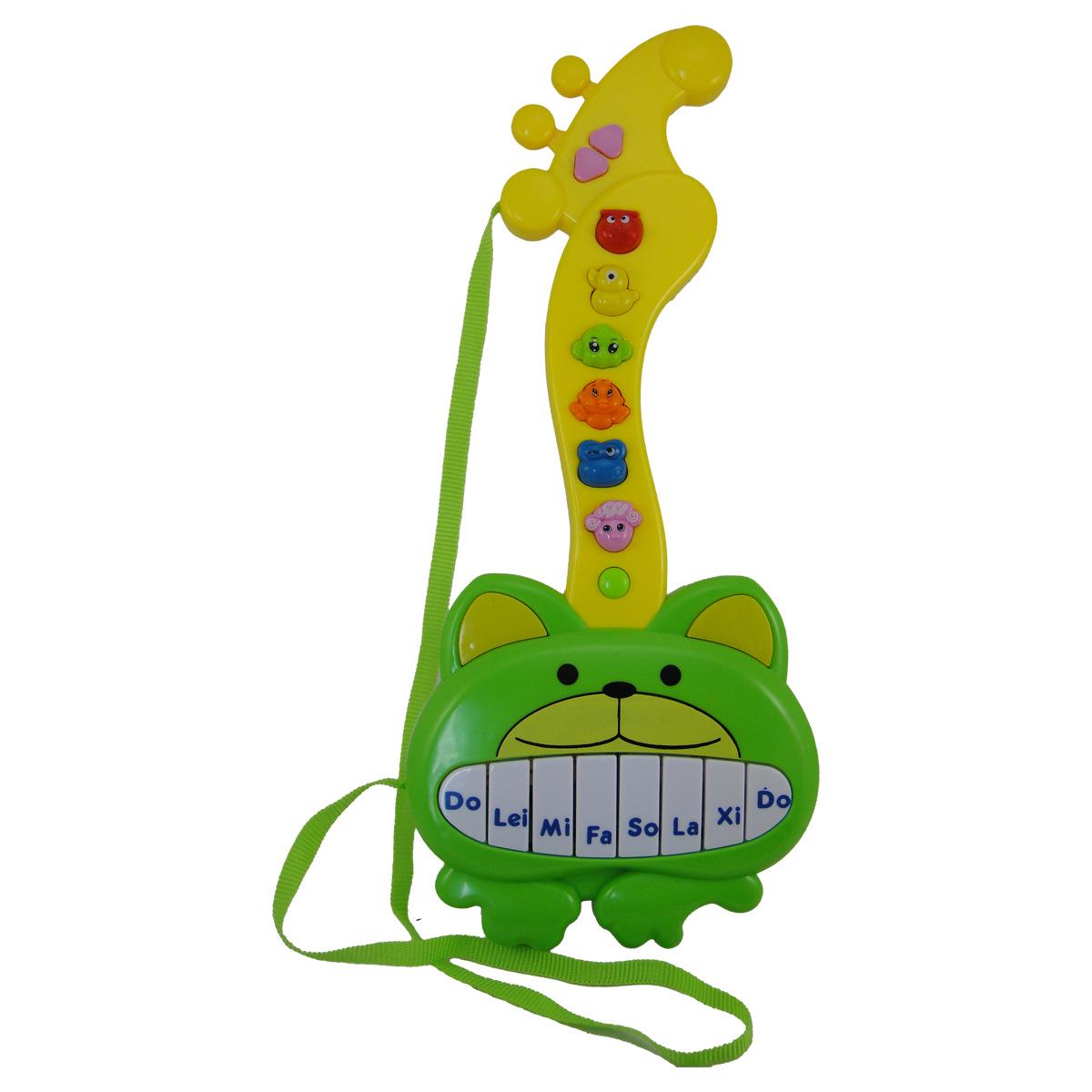 Multifunctional Children s Guitar Toy with Music Lights in Bear Cartoon Shape 37*16*3.5 cm