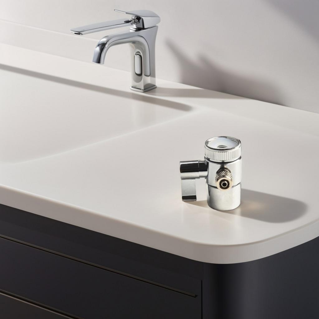 Silver Above Counter Water Filter for 1/4 RO Tubing