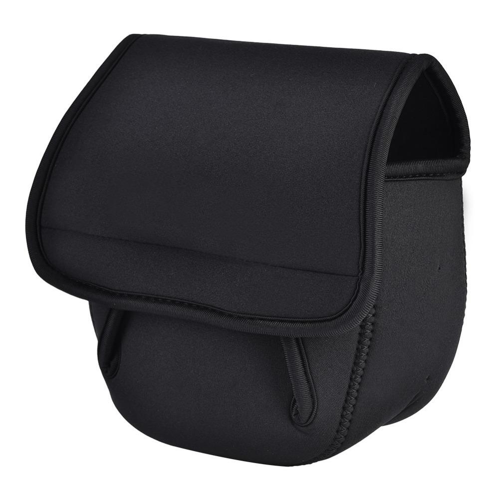 

Soft Spinning Reel Cover Anti-Collision Waterproof Fishing Reel Cover Two Sizes Black Reel Protective Cover Outdoor Activities