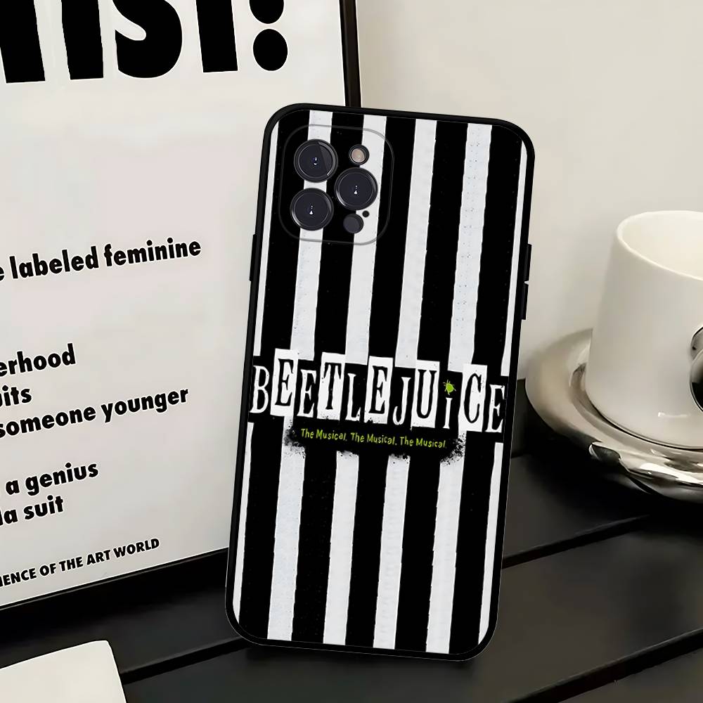 

B-Beetlejuices Horror Movie Phone Case For Iphone 16 15 17 13 14 12 11 Pro Max Plus Black Shell Cover Case iPhone 11