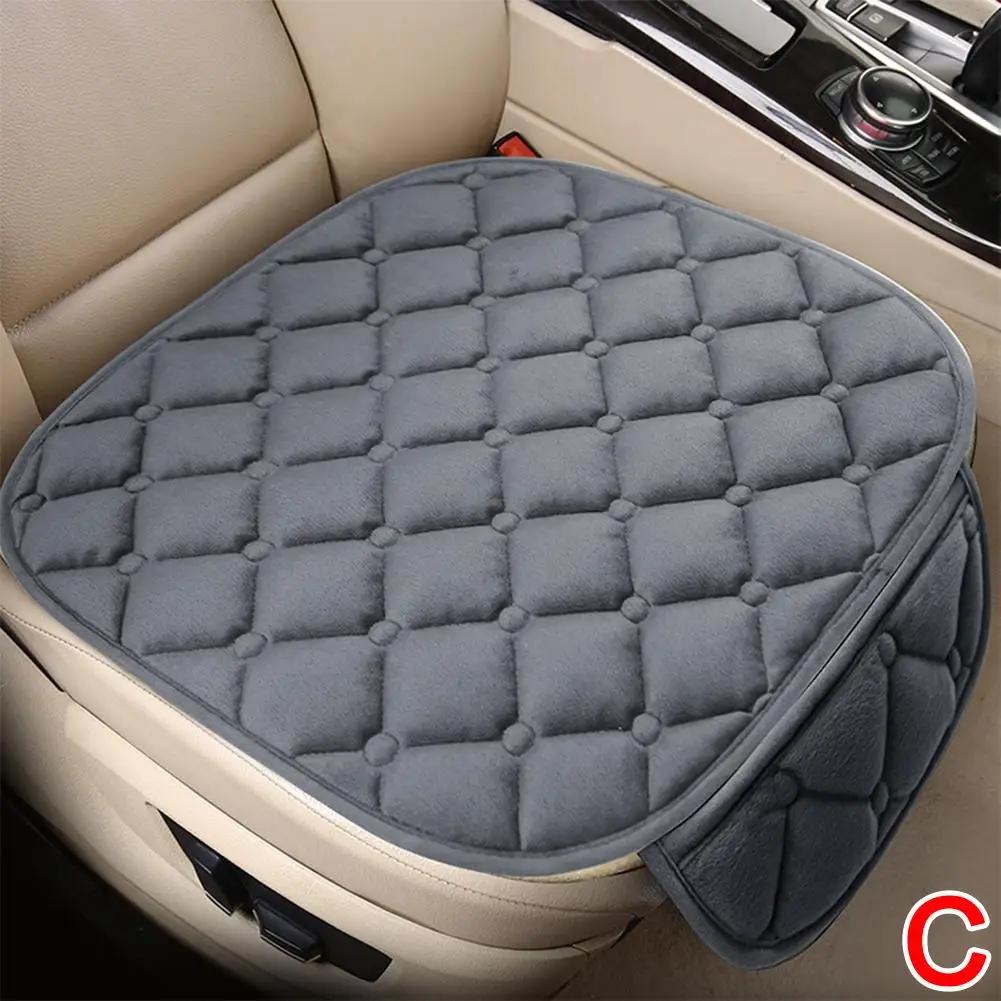 1pc Car Winter Plush Half Pack Without Backrest Cushion Cushion Comfortable Versatile Non-slip Car Fordurable Decorati X1g4