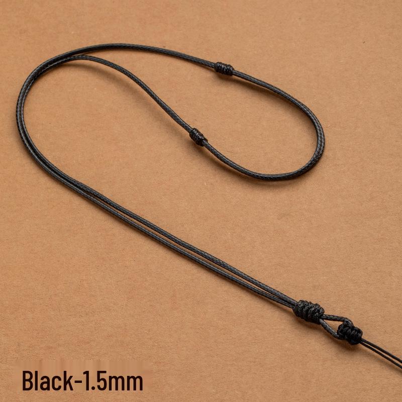 Hochwertige handgewebte gewachste Leder Jade Anhänger Halskette mit Sicherheitsverschluss