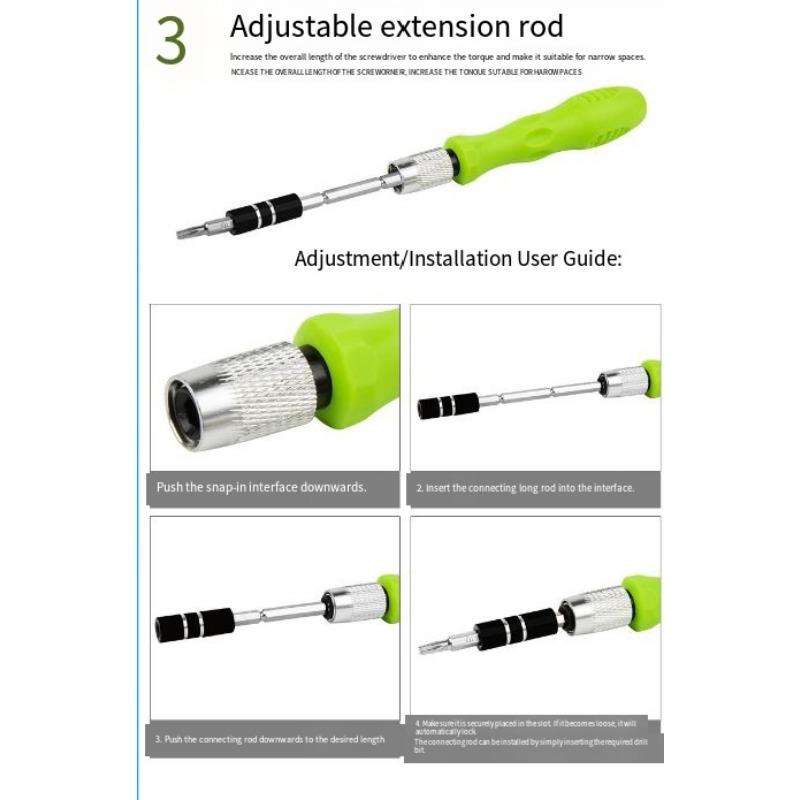 1SET 32-in-1 Multifunctional Manual Screwdriver Driver, Mobile Phone Computer Product Repair Disassembly Tool Set