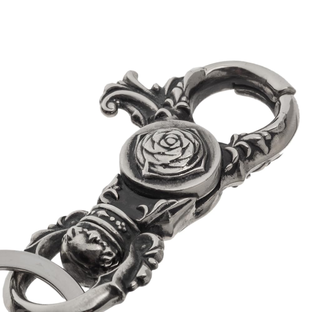 Artemis Classic Rose Lobster Key Silver and Brand Silver Key Key Key Stainless Steel Keychain, Ring, ACK0056, Accessory, Men's Women's, Jewelry,