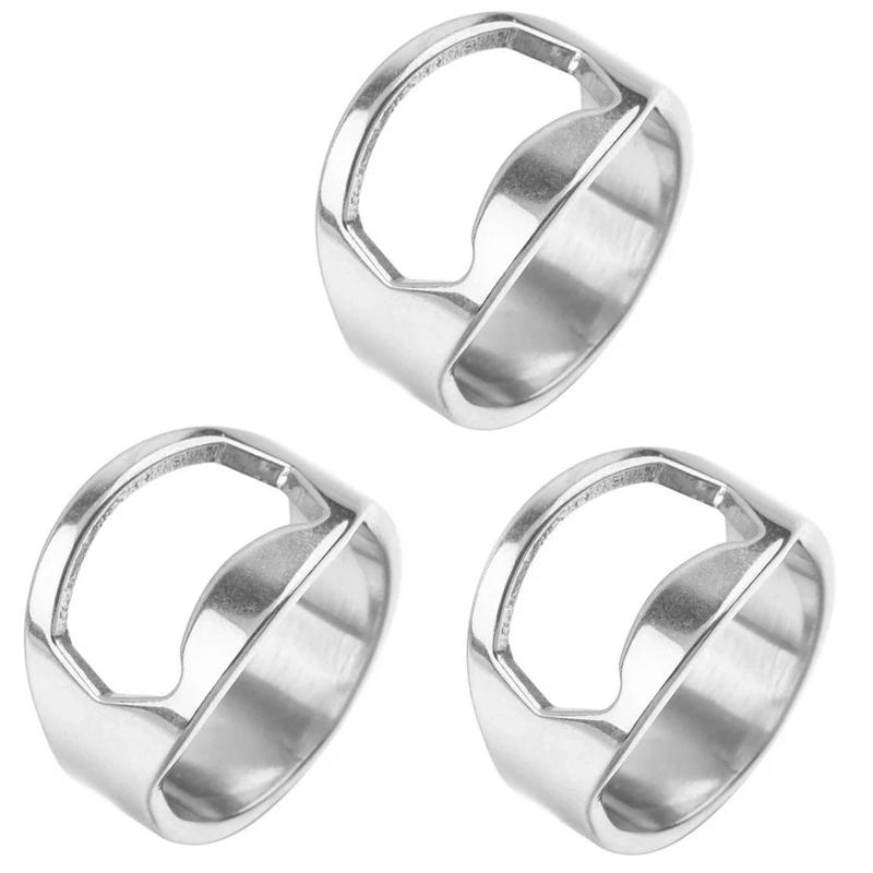 1-3 Stück Edelstahl Finger Korkenzieher Bierflaschenöffner Werkzeug Vielseitiger Ringförmiger Weinflaschenöffner Barkeeper Werkzeuge