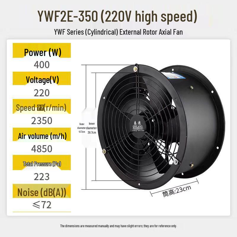 Shanghai Qianxin 220V/380V Low Noise Axial Kitchen Exhaust Fan