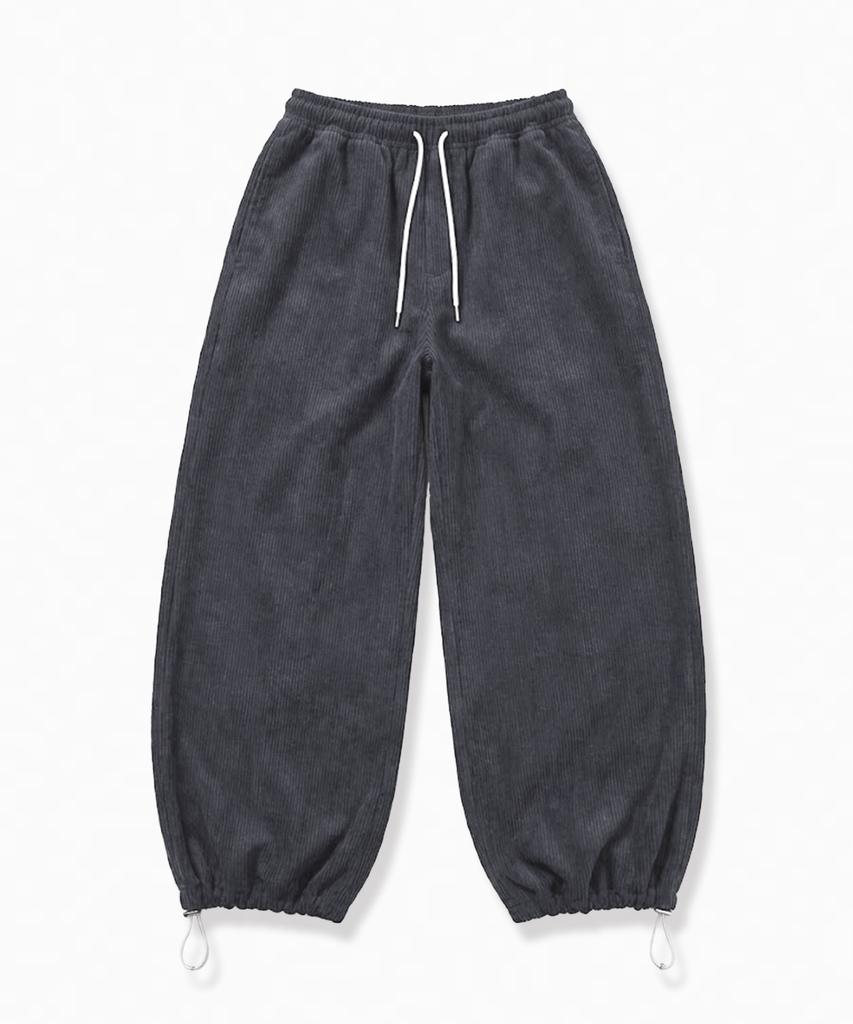 FUZZY SCAN Bear Corduroy Wide Pants