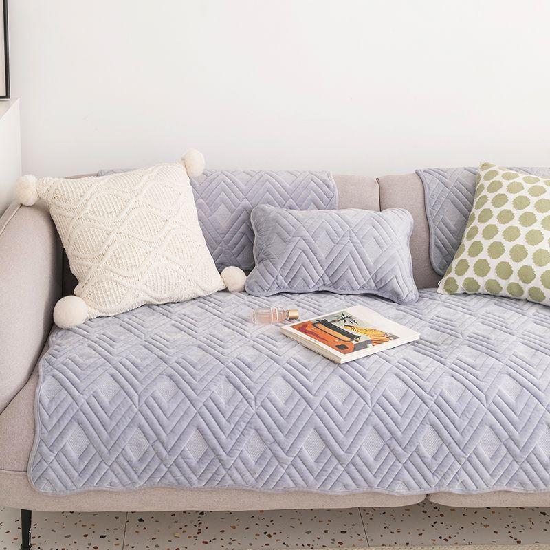 Nordic Instagram Style Plush Sofa Cushion Sofa Towel Simple Modern Cushion Four Seasons Autumn and Winter Sofa Cover