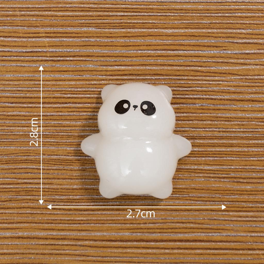 10-100 Stück Mini Leuchtende flach liegende Hunde Kätzchen Cartoon Panda Tier Harz Bär Ornament Mikrolandschaft Dekoration DIY Schreibtisch Dekoration