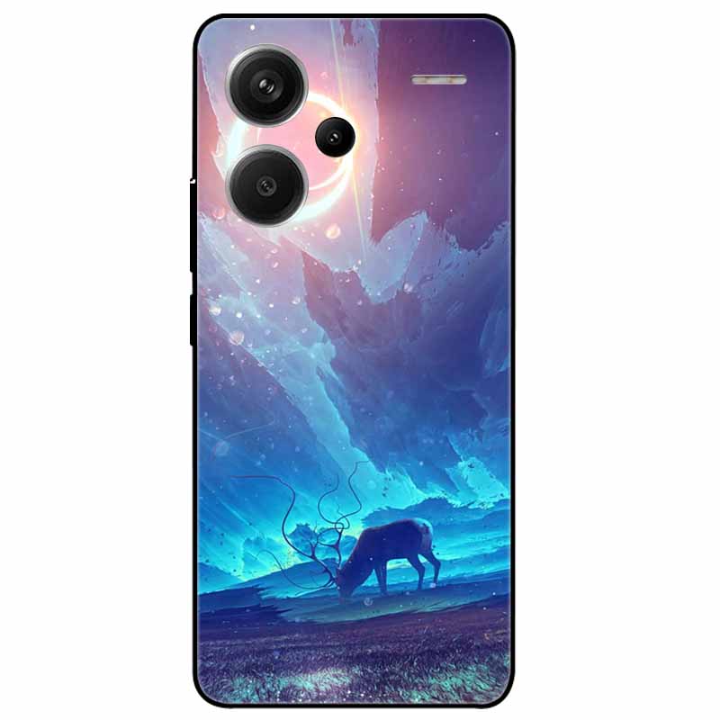 For Redmi Note 13 Pro Plus 5G Pro+ Case Soft Black Painted Cats TPU Funda For Xiaomi Redmi Note 13 Pro 5G Note13 Silicone Cover