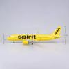 47CM Scale Diecast Plane Model Spirit Airlines A320 Model Airplane Decorations Collection Control for Gifting