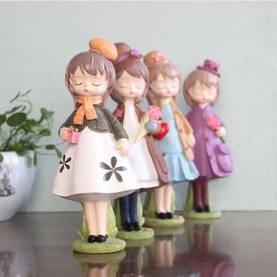 Resin Girl Home Decoration Birthday Housewarming New Wedding Room Decoration Angel Statue Desktop Office Decoration