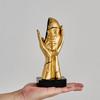 3PCS Gilded Face Sculpture Ornaments Resin Crafts Character Statuettes Living Room Office Bookcase Golden Body Ornaments Gifts