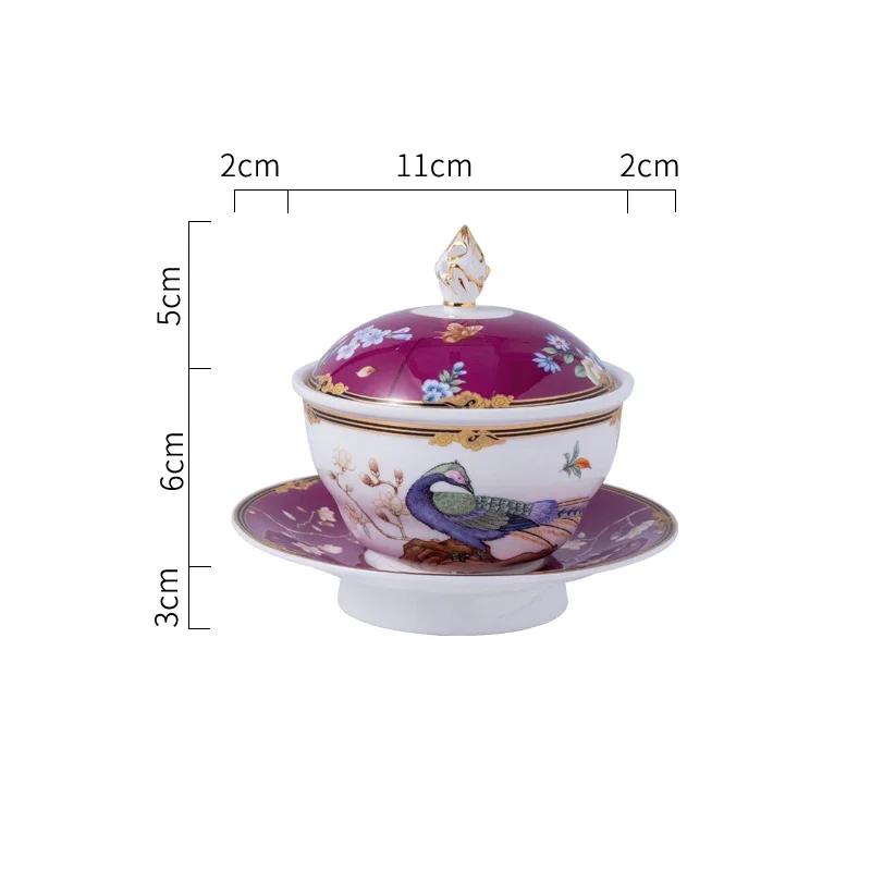 Light Luxury Ceramic Plate White Bird Blessing Style Western Dining Plate High End Tableware Set Salad Dishes Serving Tray