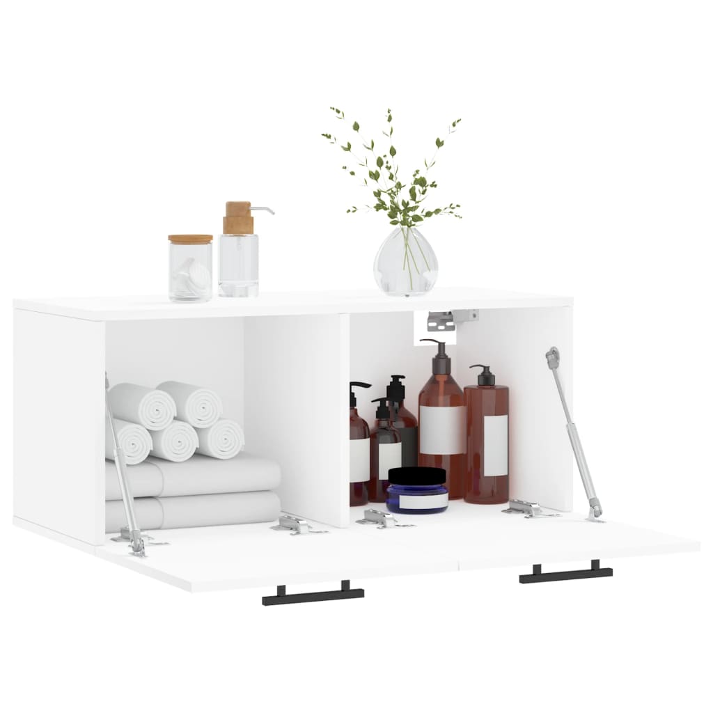 Wall Cabinet White 80x36.5x35 Cm Particleboard