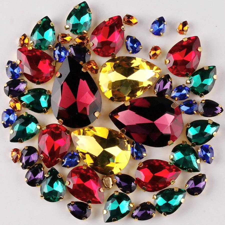

Смешанные кристаллы, стекло, пришитые вручную бриллианты, каплевидные, овальные, конский глаз, одинарный коготь, дрель, хрустальная пряжка, сделай сам, ювелирные аксессуары, стразы, пришивные бусины 50pcs