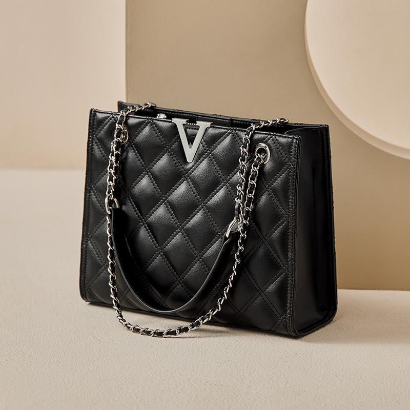 

Nalandu Black Bag 2025 New Chain Bag Autumn Winter Large Capacity Shoulder Underarm Bag Women Genuine Leather Handbag Lower Width27CM*.Upper Wi
