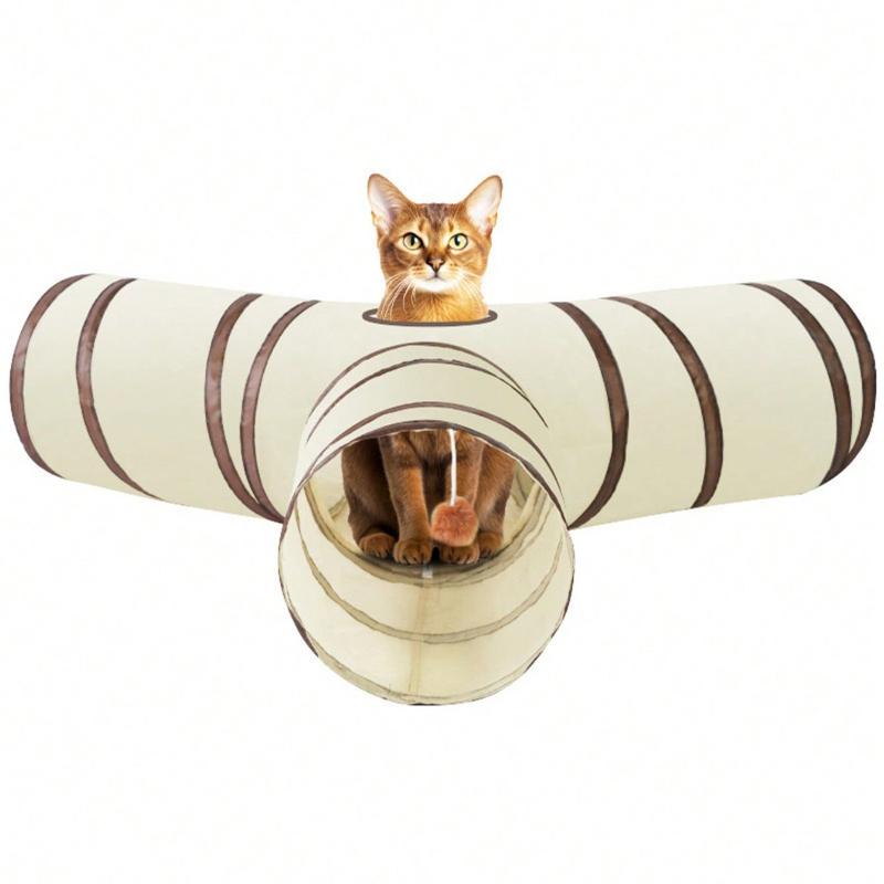 Tunnel Giocattolo per Gatti, Smontabile, Pieghevole e Facile da Riporre, Tunnel Giocattolo Tutto-in-Uno per Dormire e Giocare del Gatto, Cat Since Hi Giocattoli Divertenti 1 pz