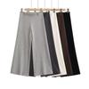 YPFF Trendy Women's Plus Velvet High Waist Micro Flare Pants - Casual Autumn/Winter Warm Wide Leg Style.