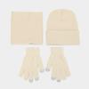Trendy Oversized Hat, Scarf, and Gloves Set: Winter Outdoor Warmth with Face-Slimming Design