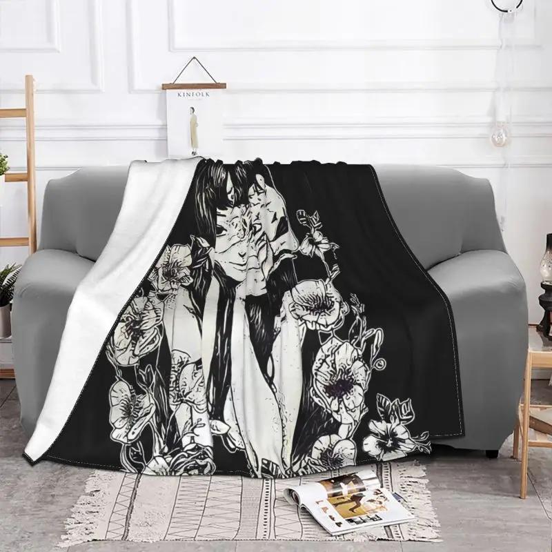 Tomie Junji Ito Unique Art Blankets Velvet Decoration Cartoon Multifunction Thin Throw Blanket for Home Car Bedspreads