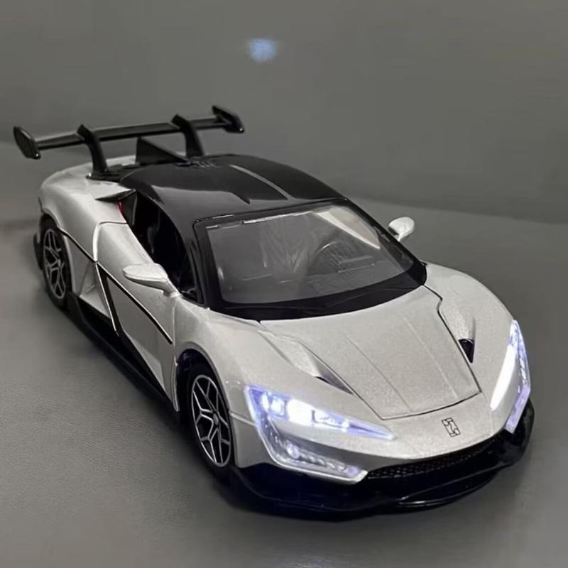 1/24 BYD Yangwang U9 Alloy Electric Sports Car Model Diecast Metal New Energy Racing Vehicle Car Model Sound Light Kids Toy Gift