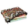 Senshishuin Nishijin Brocade Stamp Book Case Black Chrysanthemum In Full Bloom Pouch/Shrine (Lined) (Large)