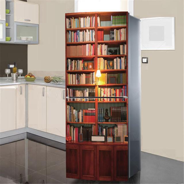 

Наклейка на холодильник с водой и растениями, книжный шкаф, наклейки с пейзажем, Muraux, декоративная виниловая стена, свадебное украшение, эстетический декор комнаты 60x180cm(1pcs)