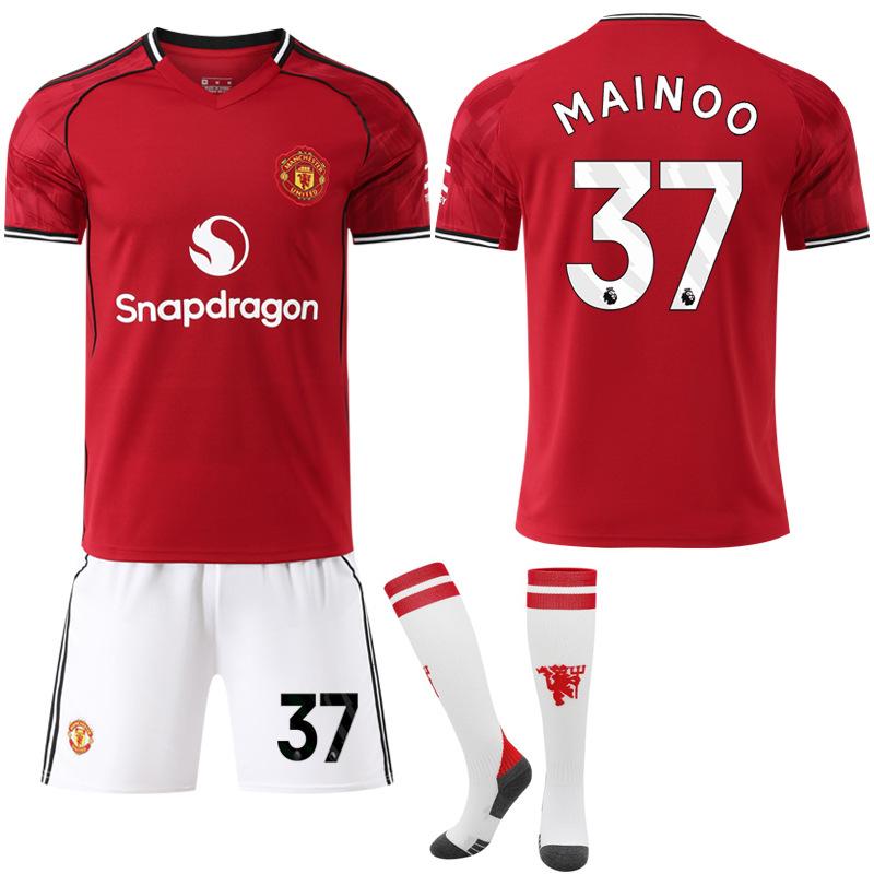 2526 New Man L Red Devils home court No. 17 Ganacho 8B fee football jersey set jersey M United red foreign trade