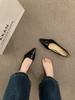 French niche retro pointed head evening wind gentle shoes with skirt temperament fairy style low heel commuting grandma single shoes woman