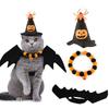 Winter Warmes Haustierkleidungsset für Halloween, Niedliches Kostüm für Hunde & Katzen, Haustier-Feiertagskostüm
