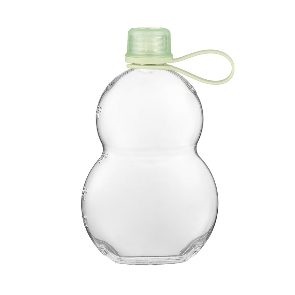 

1PC 460ml Retro Gourd Shaped Sports Water Bottle Leak Proof Tritan Plastic Cup for Gym Outdoor Travel Cycling And Daily Use зелений