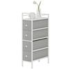 Chest of Drawers with 4 Fabric Drawers, Steel Frame, Dresser for Bedroom, Small Spaces, Living Room, Dressing Room, Light Gray