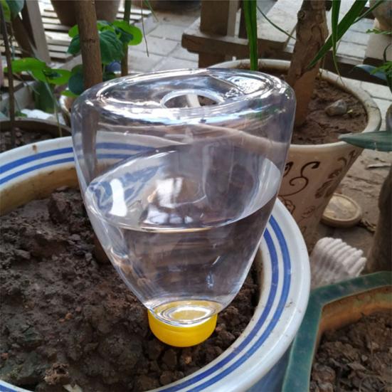 Automatic Watering Bulb Self-watering Terracotta Spike with Clear Bottle Drip Irrigation Tool Flower Watering Device for Houseplants Outdoor Plants