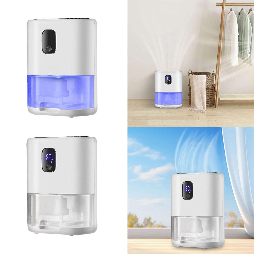 Small Dehumidifier Portable Auto Off Quiet 1L Water Tank Bedroom Bathroom Dehumidifier for Bathroom Office Laundry Wardrobe Room