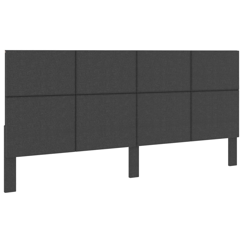 Box Spring Bed Dark Grey Fabric 200 x 200 cm