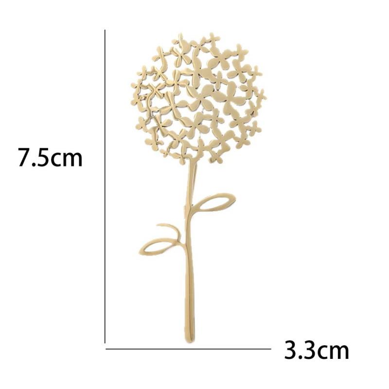 Trendige Edelstahl-Pusteblumen-Broschen für Damen Pflanzen-Anstecker Lässige Party-Accessoires Luxusgeschenke Freunde