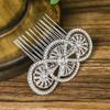 Vintage Rhinestone Bridal Hair Comb Wedding Updo Headpiece Photo Shoot Accessory Elegant Crystal Insert Comb