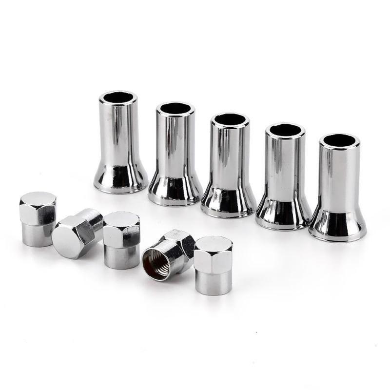 10pcs TR413/TR414 Tyre Valve Stem Universal Chrome Left Right Front Rear Wheel Tyre Valve Sleeve Covers