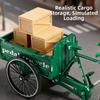 Three-Wheeled Design Flatbed Vehicle Model Simulation Pedal Tricycle  Ornament Display